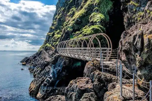 Gobbins path in Ireland