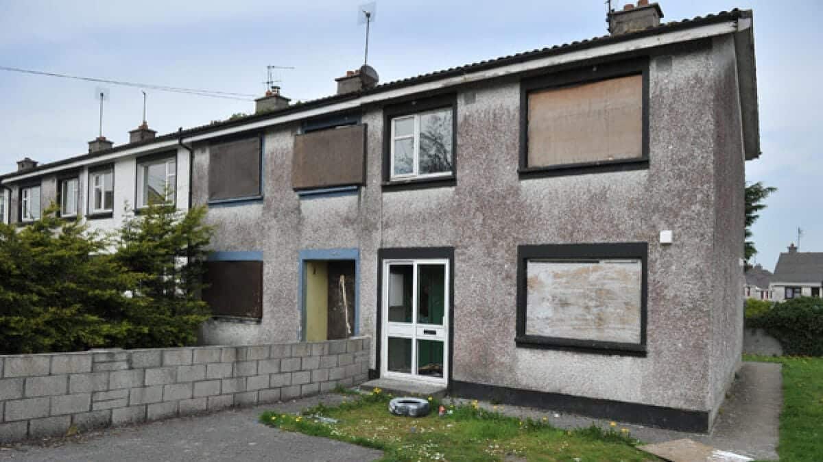 Boarded up houses in Parkmore estate, Tuam. Photo: Ray Ryan