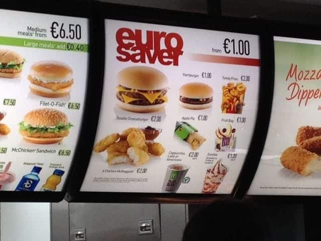 Saver meals-McDonald's menu in 