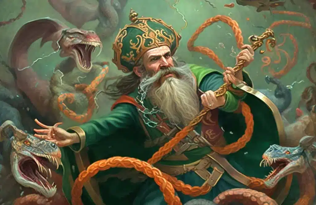 Saint Patrick battles with snakes2