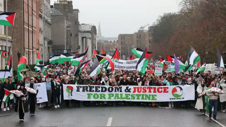 Massive March in Dublin & Cork Demands Ceasefire in Gaza