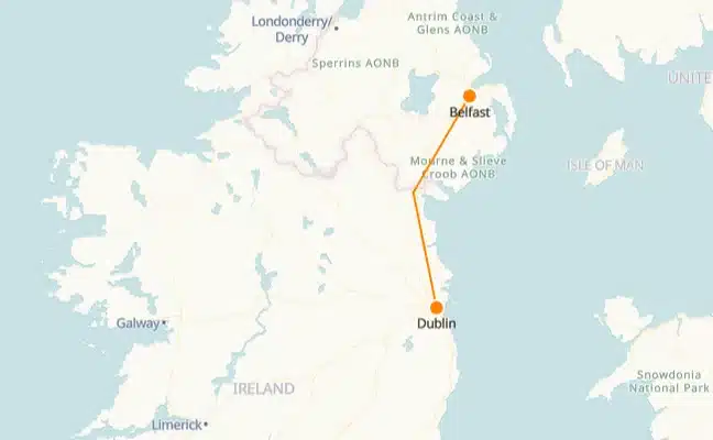 Dublin-Belfast train service