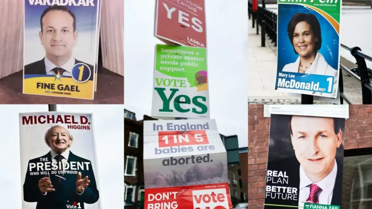 Election posters are starting to emerge all over the streets across Ireland