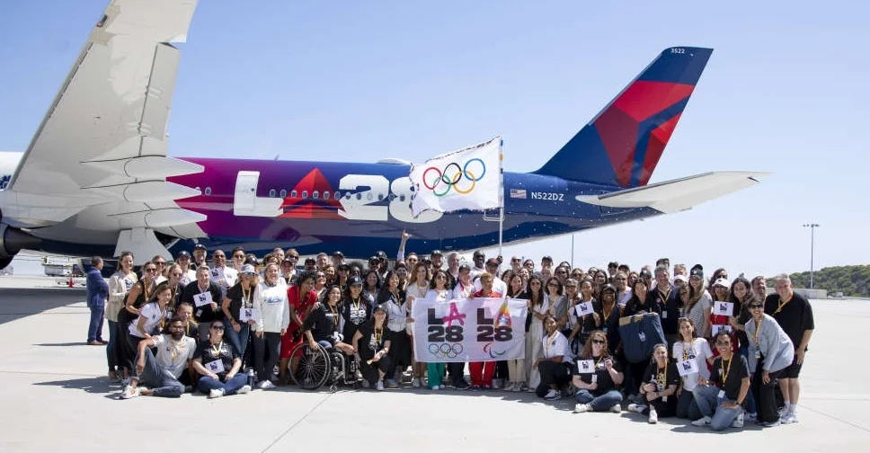 Olympic Flag Lands in Los Angeles, Setting Stage for 2028 Olympic Games Olympic Flag in LA