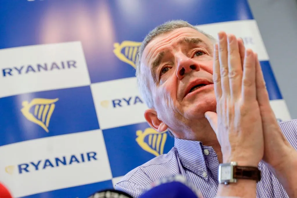 Ryanair Chief O'Leary Urges Two-Drink Limit