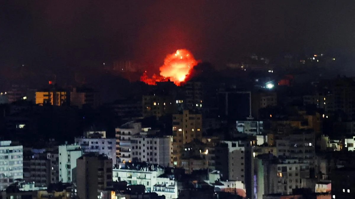 Israeli Airstrikes in Central Beirut