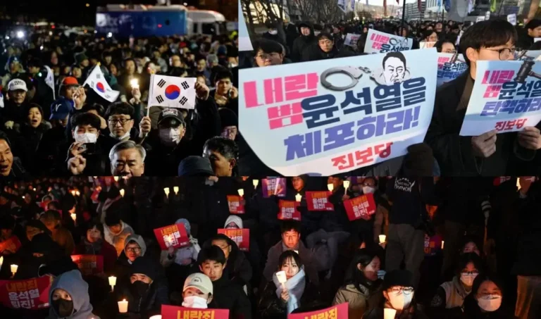 anti-president protests in South Korea