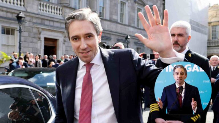 simon harris at parliamentary meeting