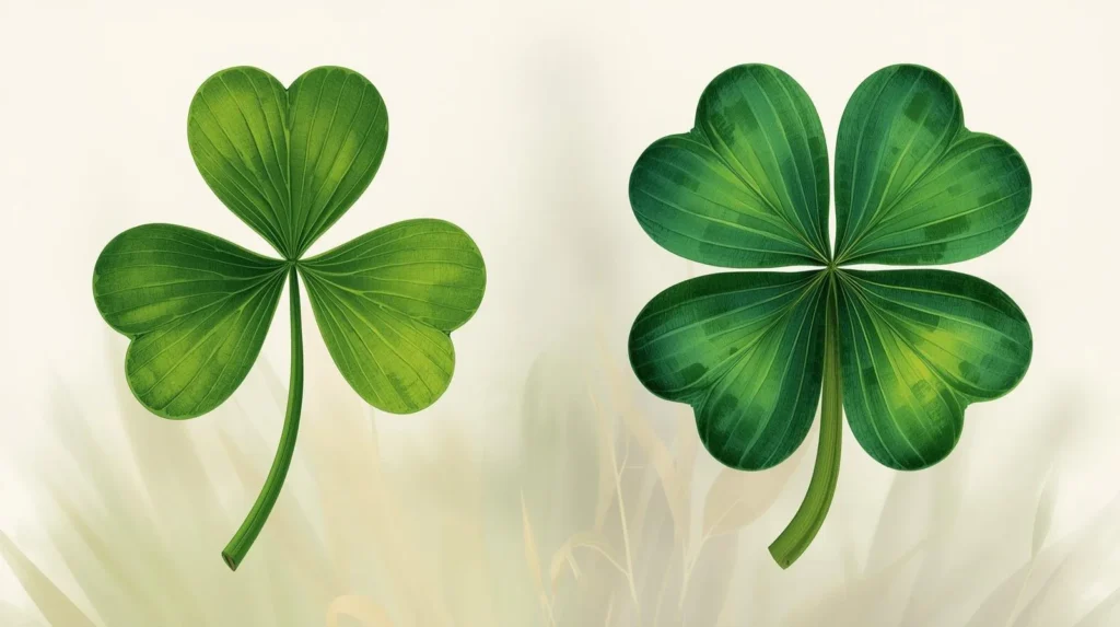 The difference between a shamrock and Four-leaf clover